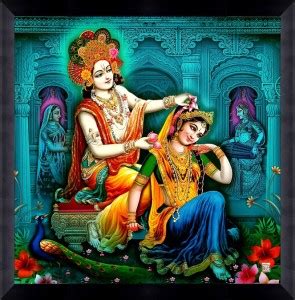 CATALOGWALA Lord Radha Krishna Elegant Poster Holy Spirit Photo Frame ...