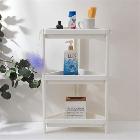 Kuber Industries Corner Shelf for Bathroom|3 Layer Triangle Rack for ...