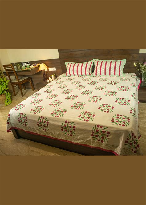Get Kand Pushp - Hand Block Printed Cotton Bed Sheets And Pillow Cases ...
