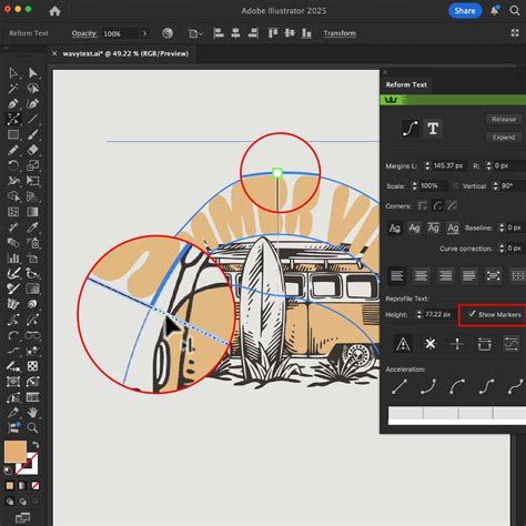 Illustrator Text Path 的图像结果