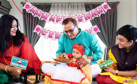 WOBBOX Annaprashan Photo Booth Party Props with Bunting Banner ...