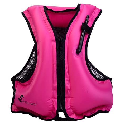 Adult Inflatable Swim Vest Life Jacket for Snorkeling Floating Device ...