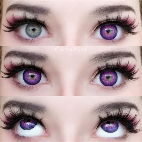 Order Mystery Purple Colored Contact Lenses Online | Anime eye makeup ...