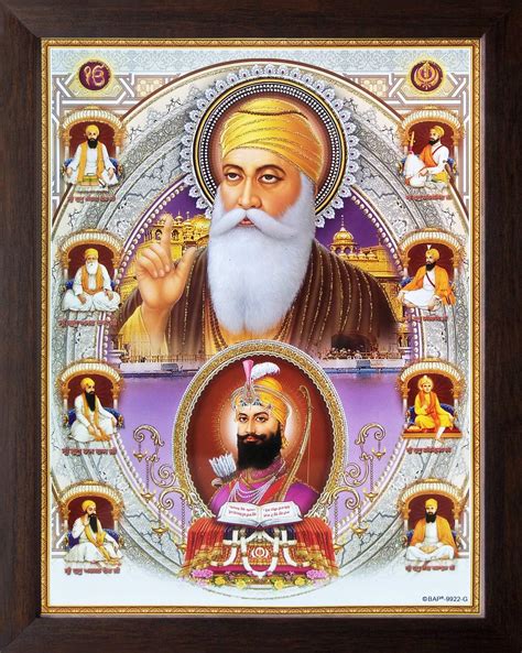 Art n Store: Ten Sikh Gurus and Golden Temple Wall Painting/Poster ...