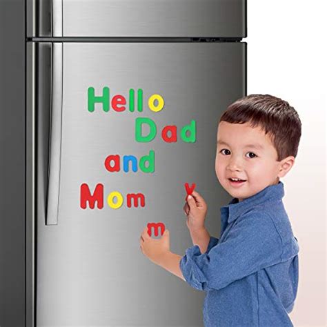 IQ Toys Alphabet Wooden Magnet Letters, 52 Magnetic Uppercase and ...