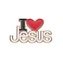 1 Pc I Love Jesus Alphabet Brooch Pin Metal Badge Lapel Pin Costume ...