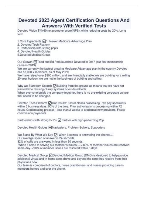 Devoted 2023 Agent Certification Questions And Answers With Verified ...