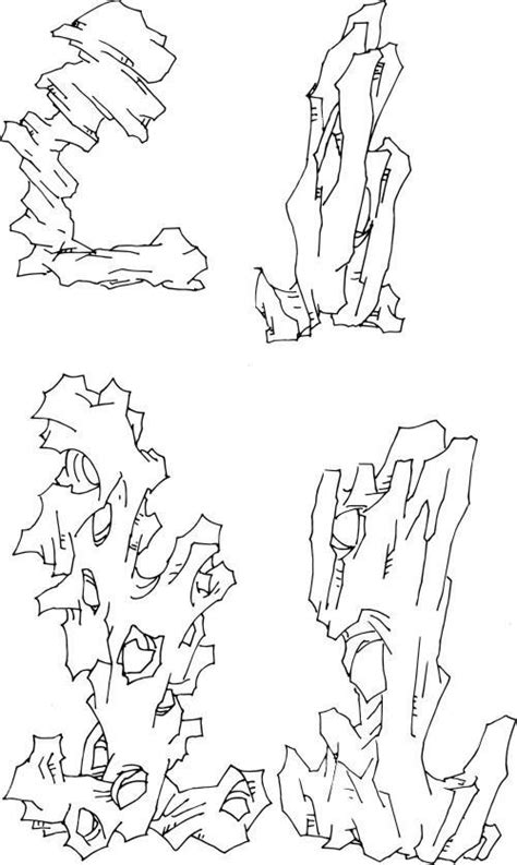 钢笔画石头教程：假山石的画法-露西学画画