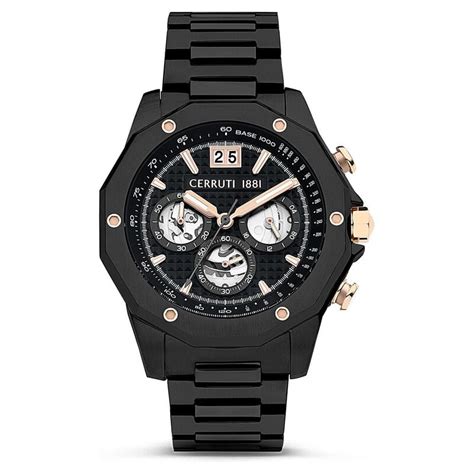 Buy Online Cerruti 1881 Black Dial Stainless Steel Strap Watch for Men ...
