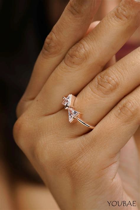 Ariya Anti Tarnish Ring-Rose Gold- Free Size, Adjustable – Youbae.in