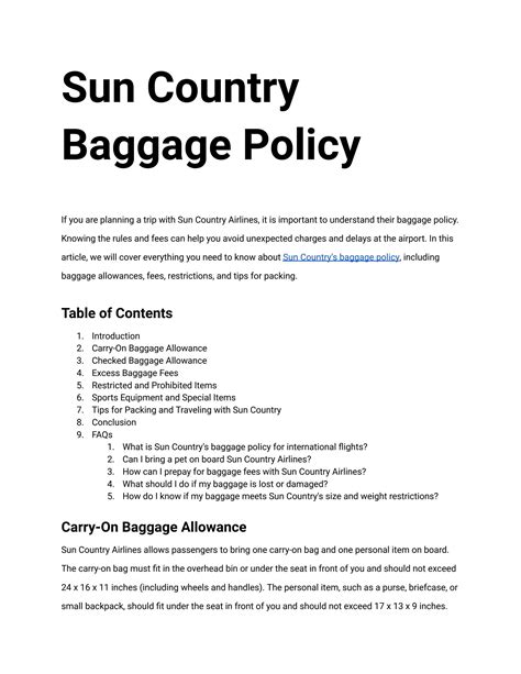 Baggage Rules Pdf at Jaxon Cockerill blog