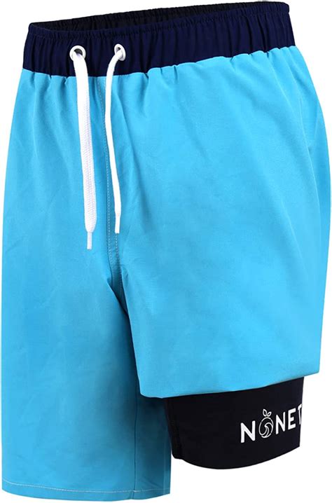 Buy NONETZ Anti-Chafe Boy’s Sustainable Swim Trunks Quick Dry Fabric ...