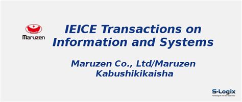 IEICE Transactions on Information and System - Impact Factor | S-Logix