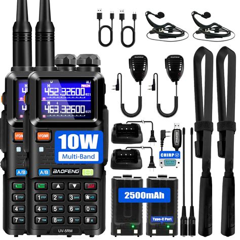 Buy BAOFENG 5RM Ham Radio 10W Long Range Handheld NOAA Weather Receiver ...