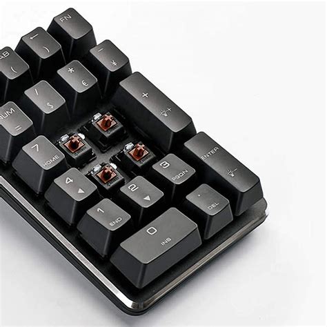 2.4G Wireless Mechanical Numeric Keypad Cherry MX Brown Switch Gaming ...