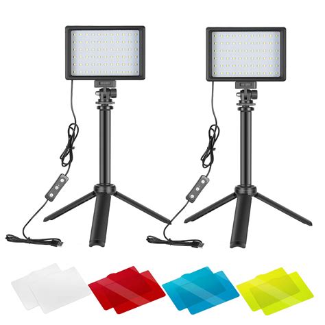 Buy NEEWER Dimmable 5600K USB LED Video Light 2-Pack with Adjustable ...