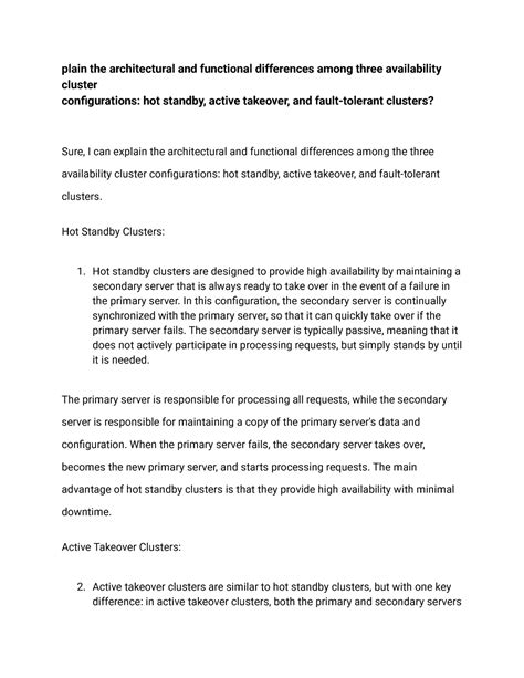 plain the architectural and functional differences among three ...