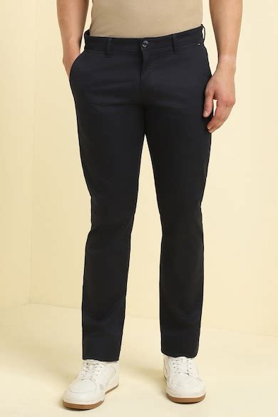Buy Men Black Slim Fit Solid Casual Trousers Online - 39839216 | Allen ...