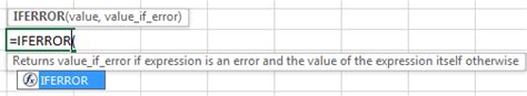 Image result for Excel IFERROR Function