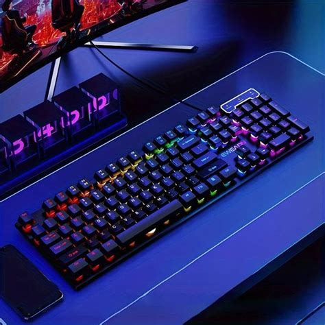 EWEADN GX330 Computer Laptop E-Sport Keyboard USB Wired Backlit Gaming ...