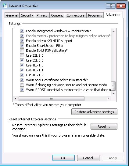 Image result for TLS Security Settings