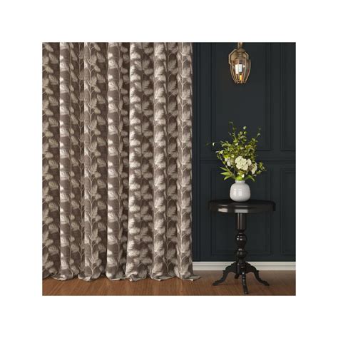 Buy Story@Home Door Jacquard Room Darkening Curtain Dark Brown, Printed ...