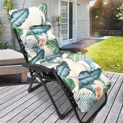 widesmile Waterproof Sun Lounger Cushion Only Replacement Lounger ...