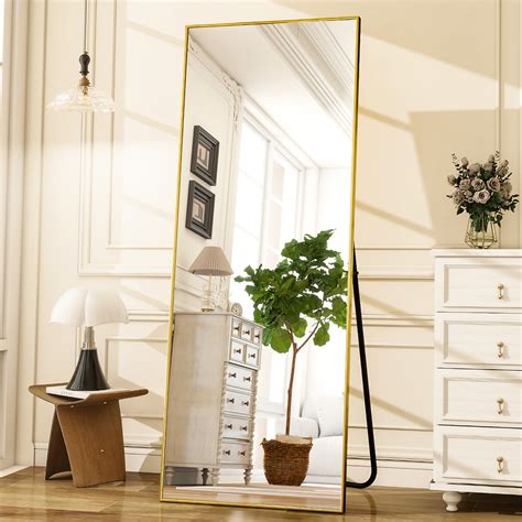 BEAUTYPEAK 71x27 Full Length Gold Mirror for Dressing, Body Size ...