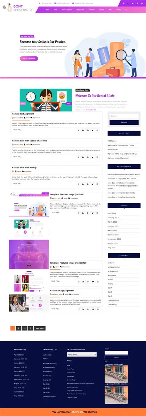 Free Bony Chiropractor WordPress Theme For Chiropractic Clinics.