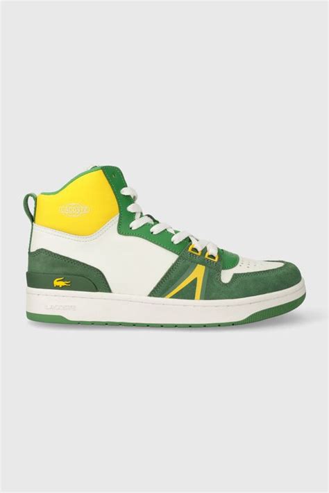 Lacoste sneakersy skórzane L001 Leather Colorblock High-Top kolor ...