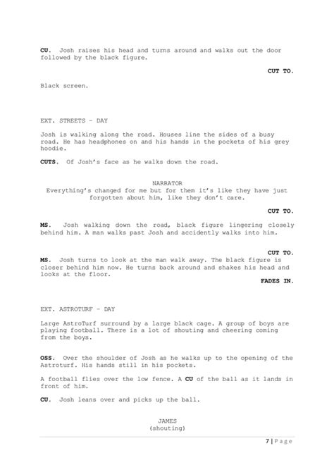 Image result for Final Draft Script Sample