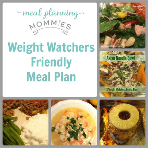 Free Weight Watcher Friendly Meal Plan and Grocery List #1