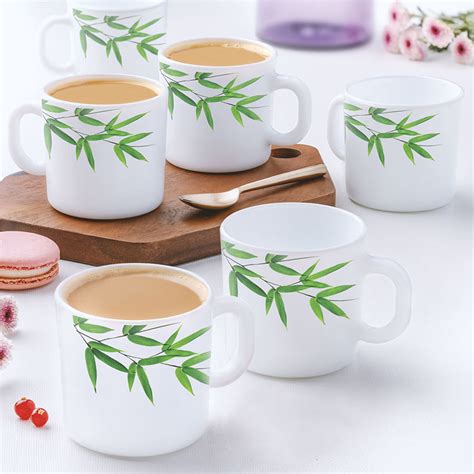 Larah Opalware by Borosil Bamboo Leaves Mug, 100 ml at Best Price ...