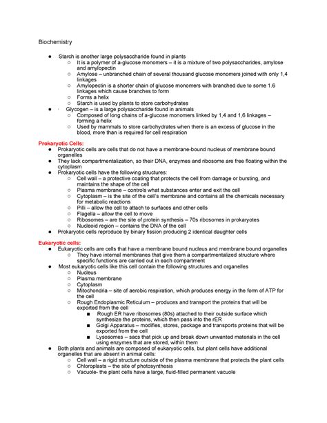 Biochemistry full notes - Psychology - Christ University - Studocu