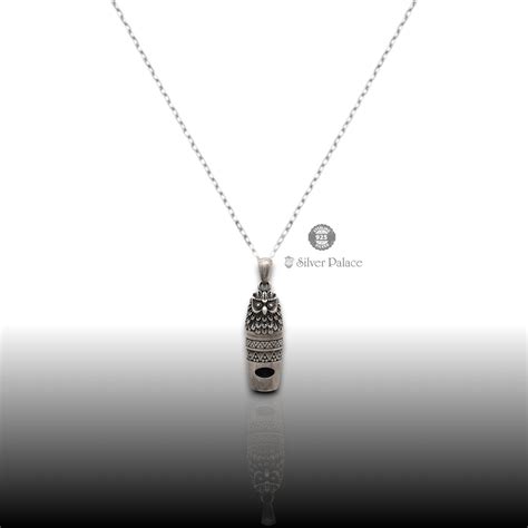 925 Oxidised Silver Owl Whistle Turk Pendant For Men Maan Collection ...