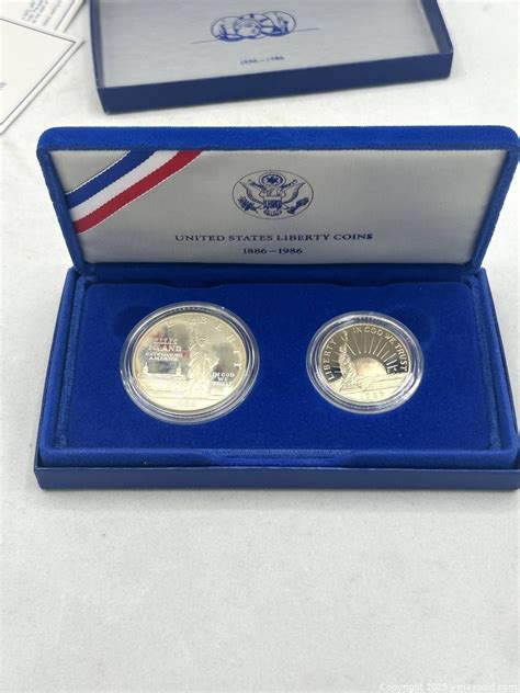 1986 US Liberty Coins Proof Set - Statue of Liberty Silver Dollar ...