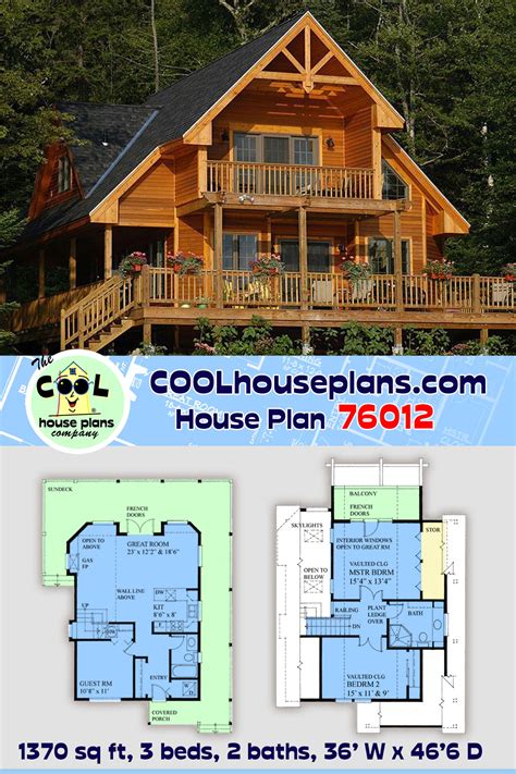 Lake Cabin 3 Bedroom Floor Plans Cottage Cabin Home Plan 3 Bed, 2
