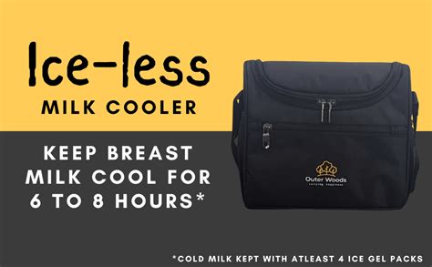 Buy Outer Woods Insulated Breast Milk Cooler Bag with 4 Units of Ice ...