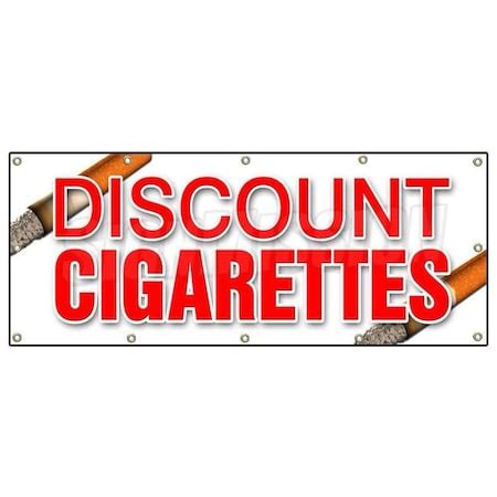 Signmission DISCOUNT CIGARETTES BANNER SIGN cheap tobacco smoking cigar ...
