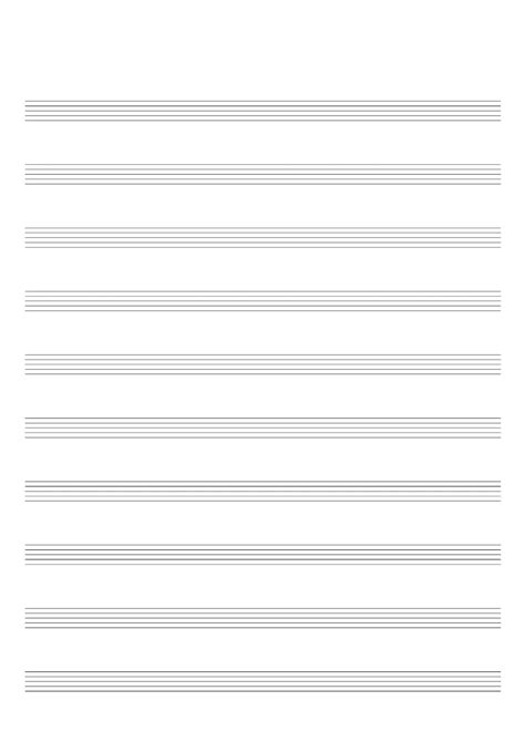 6 TYPES Printable Blank Staff Paper PDF Download Blank Music Staff ...