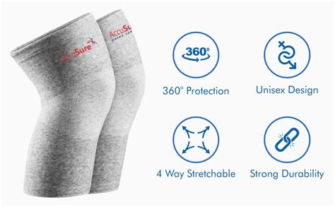 Buy AccuSure Orthopedic Pain Relief Bamboo Yarn Knee Support Cap Brace ...