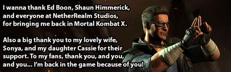 Mortal Kombat X Johnny Cage Interaction Dialogues 的图像结果