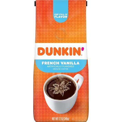 French Vanilla : Dunkin' Donuts Ground Coffee, French Vanilla, 12-Ounce ...