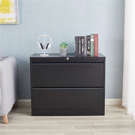 Buy GREATMEET Lateral File Cabinet 2 Drawer with Lock, Metal Office ...