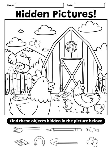Fun Hidden Picture Printable Puzzles for Kids! - Printables for Everyone