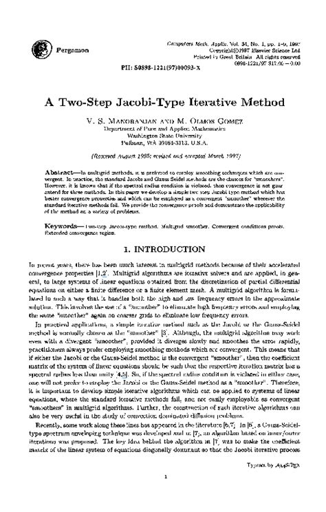 Image result for The Jacobi's Iterative Method MATLAB