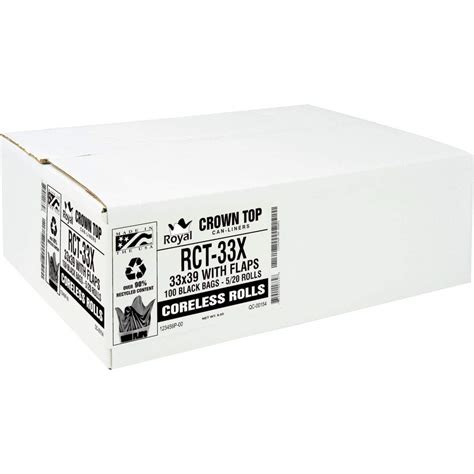 Aluf Plastics RCT-33X Low-Density Repro Can Liner, Black, 1.2 m ...