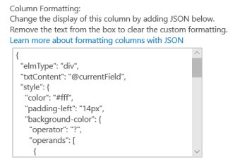 Image result for JSON Column Formatting
