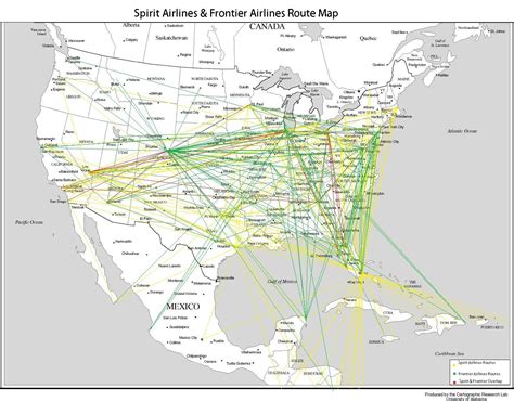 Spirit Airlines Map
