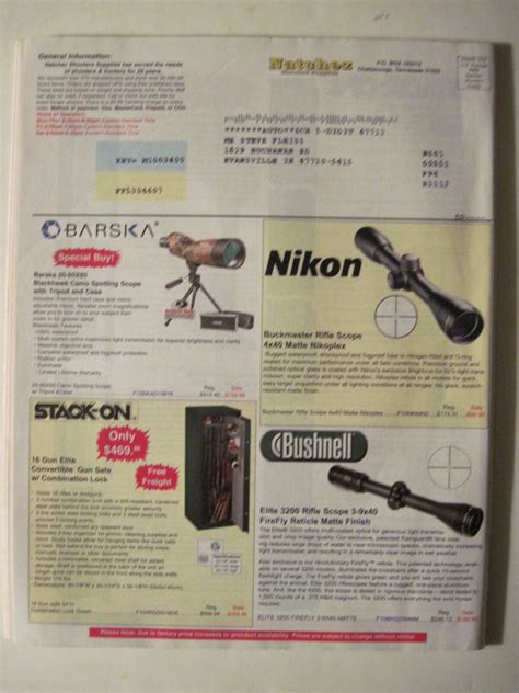 Natchez Shooting Supplies Catalog Winter 2009. (Optics Ammunition ...